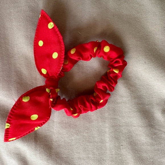 Red and yellow polka dot hair tie! New! - Picture 5 of 5